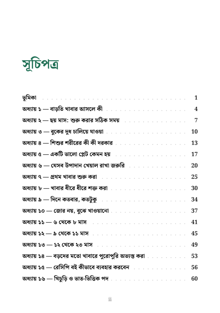 শিশুর বাড়তি খাবার 